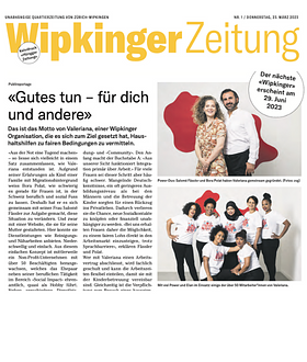 Wipkinger Zeitung – «Gutes tun - für dich und andere»